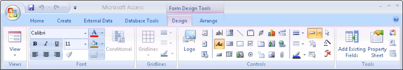 Adding fields from the Field List in a form’s Layout View